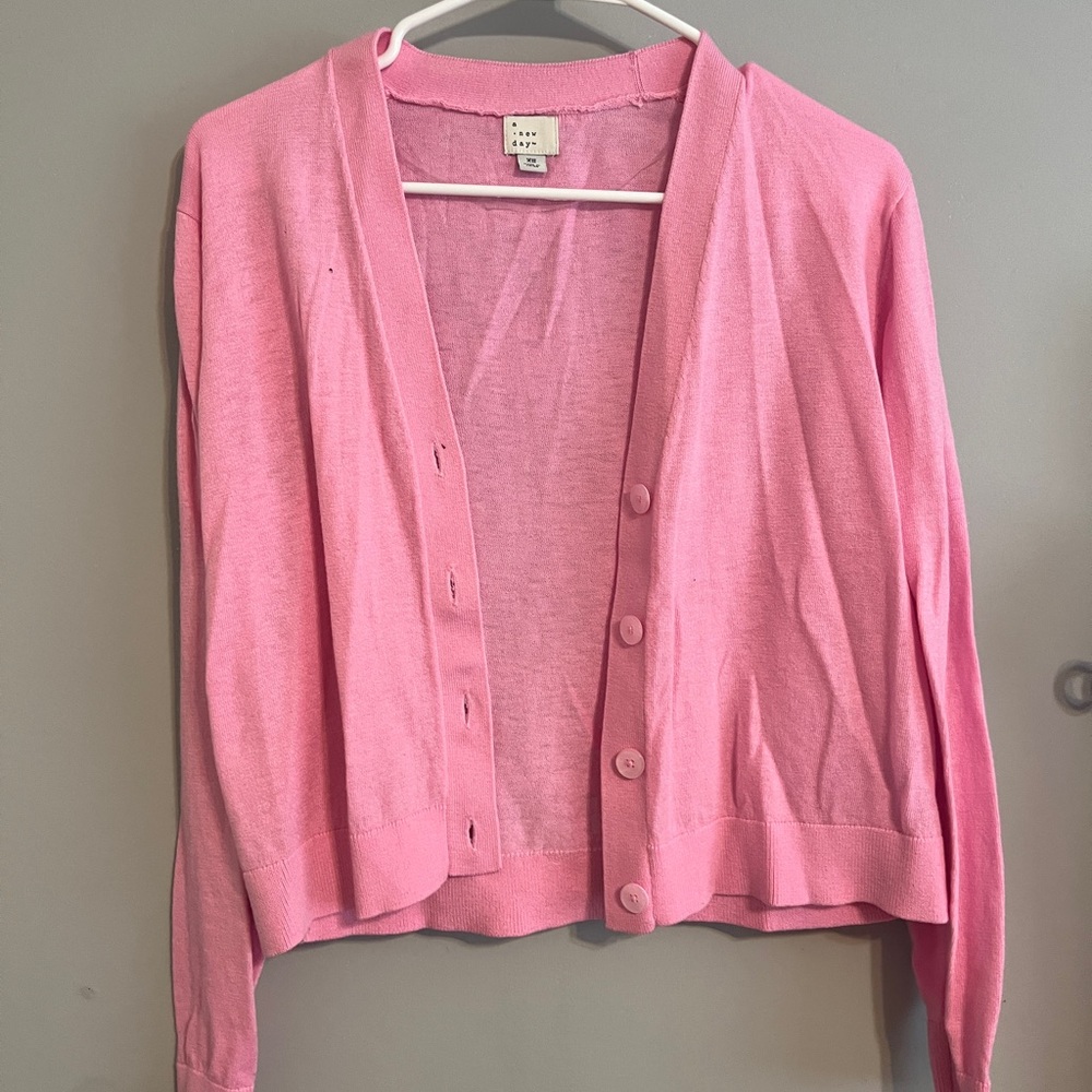 Pink Women's Cardigan Sweater